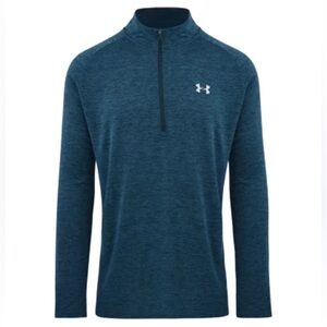 Under Armour Men's UA Tech ½ Zip Long Sleeve Heatgear Teal Medium NWT